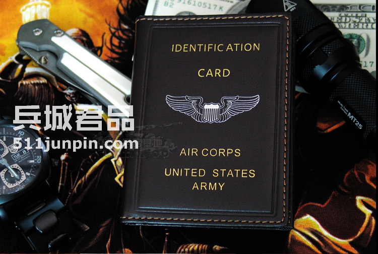 美国飞行员配发 超薄真皮驾驶证套 证件卡包防消磁多卡位纯皮钱夹