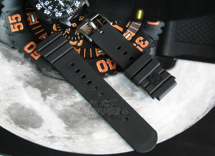Luminox/雷美诺时 原装正品 3000系列黑色硅橡胶户外运动表带