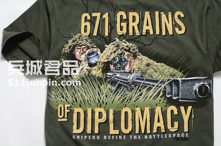 美国正品7.62design男士短袖t恤 个性印花户外军迷T恤衫 狙击1367
