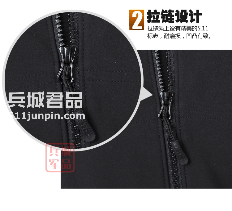 美国5.11正品 变色龙软壳 48099 男士保暖抓绒外套 511户外休闲衣