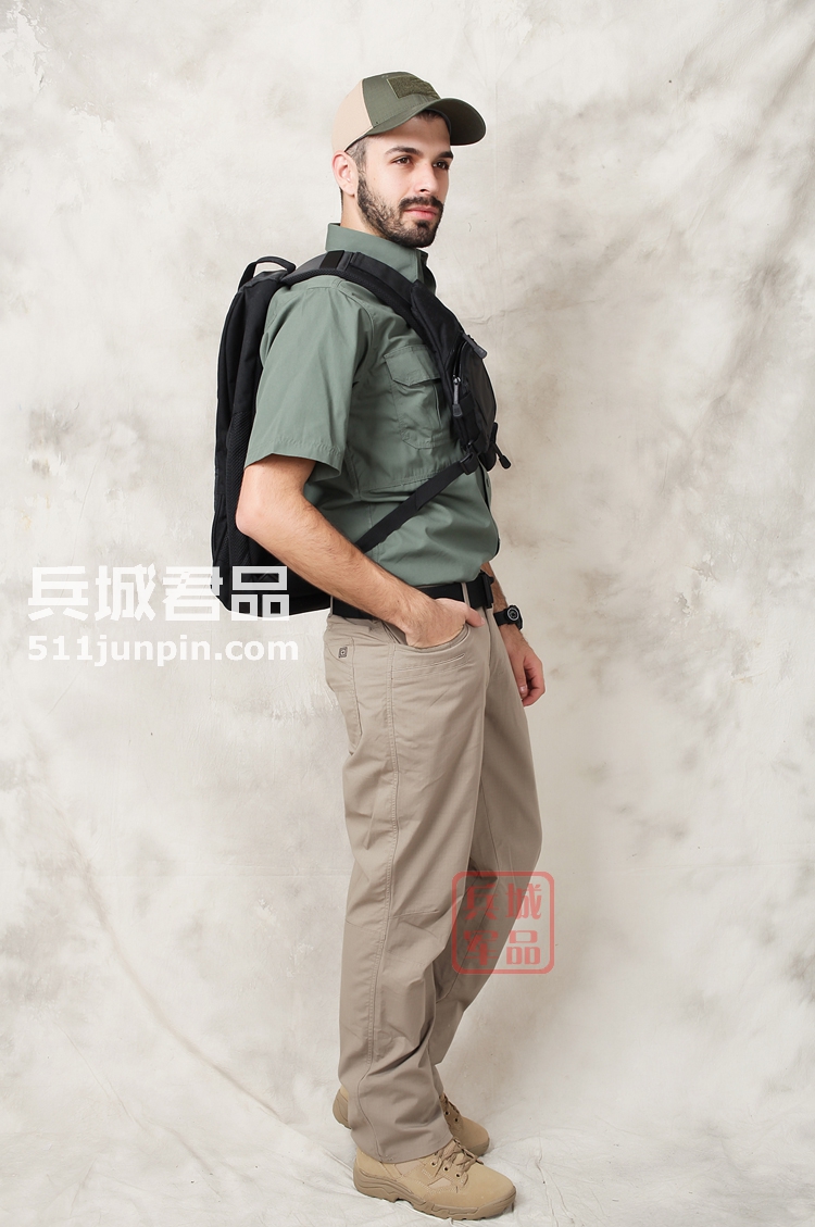正品 美国5.11 71152 立领纯棉男士 511衬衫透气战术特勤休闲短袖