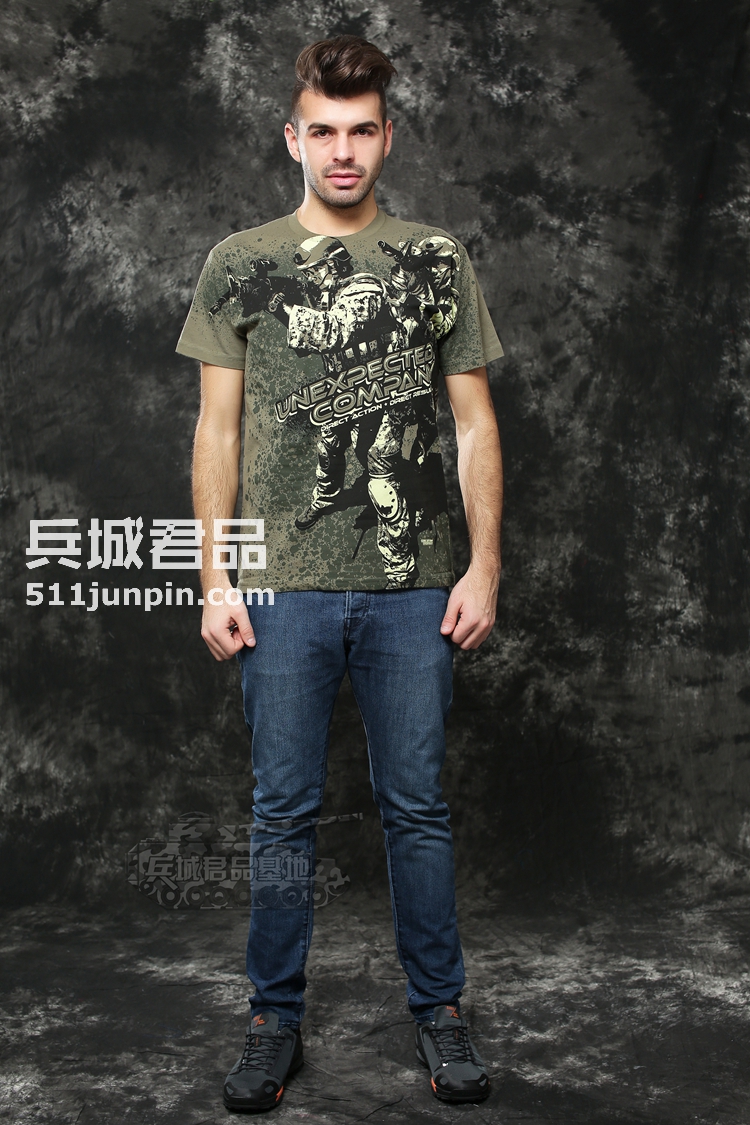 美国正品7.62design男士纯棉短袖 户外军迷情侣t恤 全副武装2430