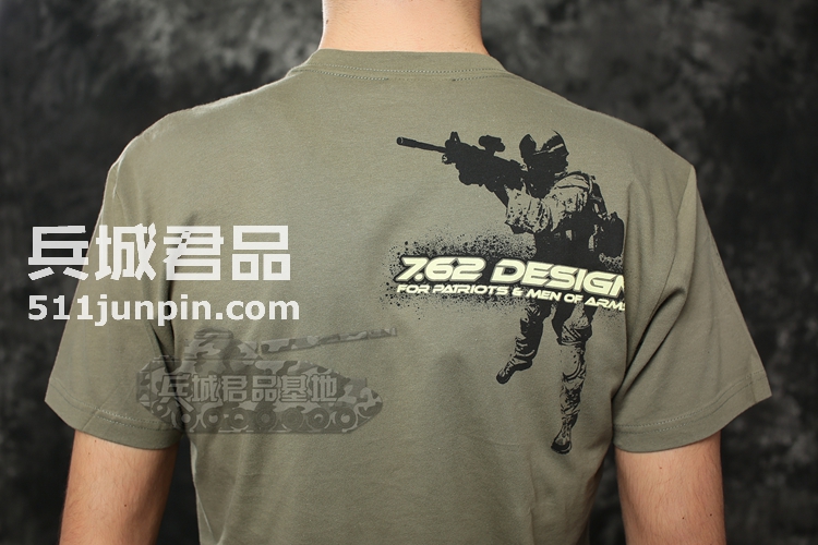 美国正品7.62design男士纯棉短袖 户外军迷情侣t恤 全副武装2430
