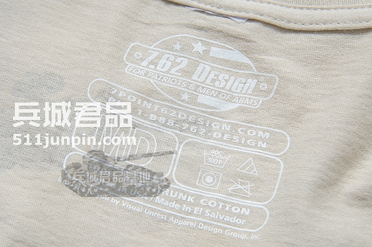 美国正品7.62design男士纯棉短袖 户外军迷情侣t恤 全副武装2430