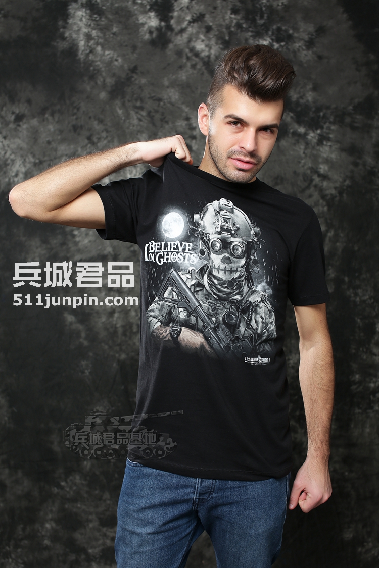 美国正品7.62design男士短袖 个性户外印花军迷T恤  幽灵信徒 16562