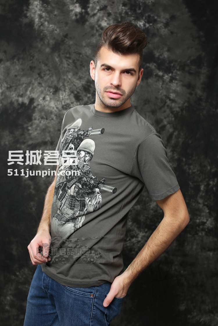 美国正品7.62design男式短袖t恤 个性潮牌军迷t恤  暴力觉醒  17564