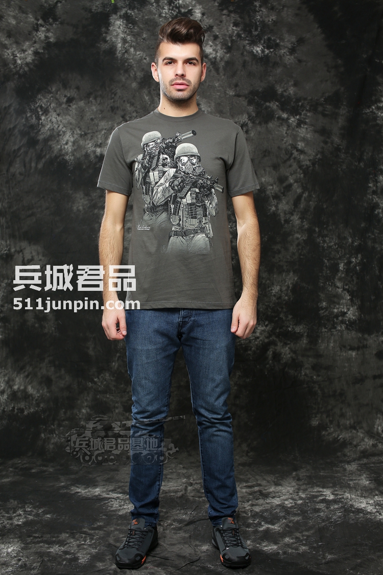 美国正品7.62design男式短袖t恤 个性潮牌军迷t恤  暴力觉醒  17564