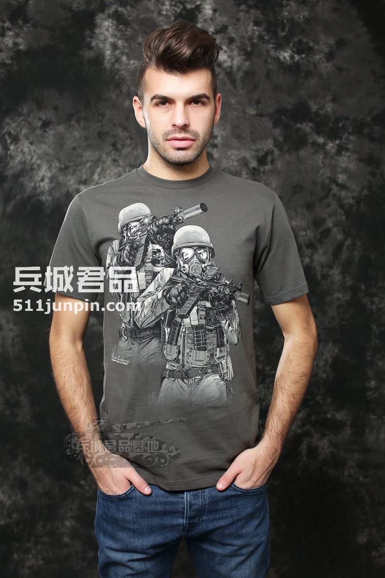 美国正品7.62design男式短袖t恤 个性潮牌军迷t恤  暴力觉醒  17564