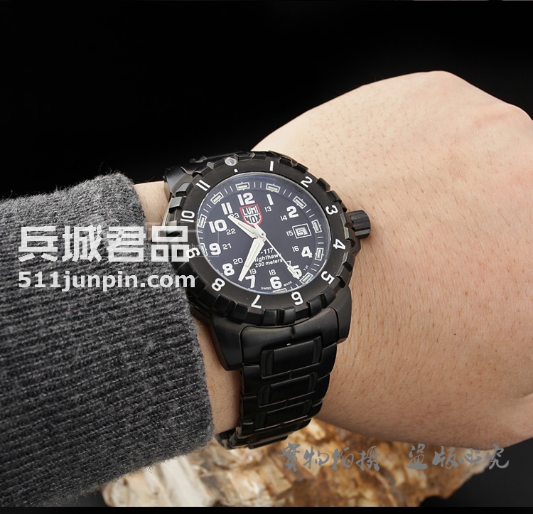 Luminox 鲁美诺斯男军表 F-117 6402夜鹰飞行员夜光潜水军表