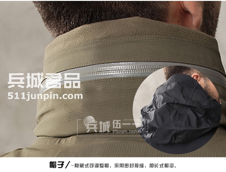 美国正品BLACKHAWK 82ES00 黑鹰防风防雨硬壳冲锋衣夹克外套
