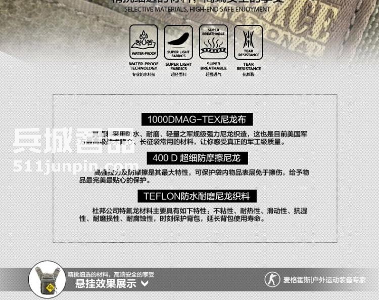 麦格霍斯MagForce正品台湾马盖先军迷战术装备0424多功能塘鹅鞍袋