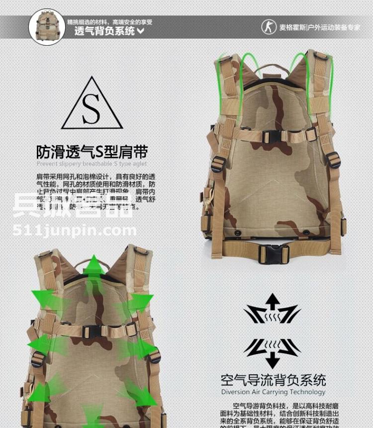 麦格霍斯MagForce正品台湾马盖先 军迷战术装备0512 军规斥候背包