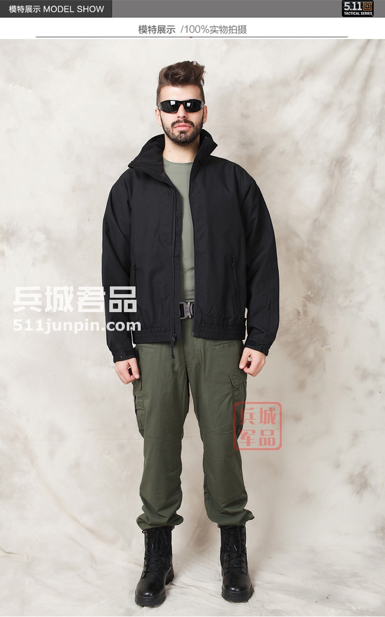 美国 5.11（511）宽松外套 48026抓绒衬里春秋防风防水休闲男夹克