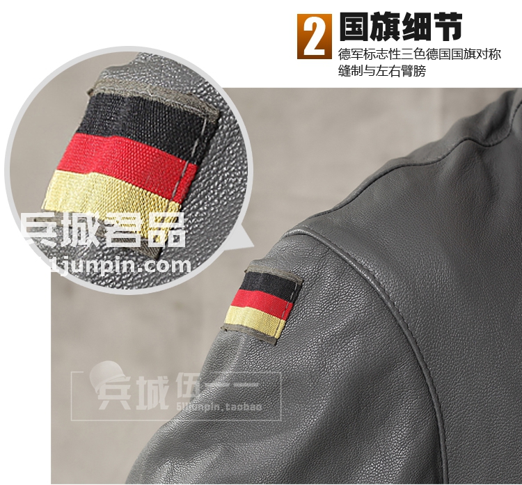 德国全新联邦国防飞行员皮衣皮衣夹克山羊皮衣夹克