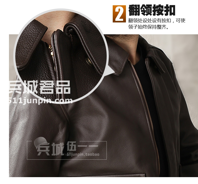美国正品cockpit A2飞行员服 时尚机车皮衣羊皮夹克飞行夹克