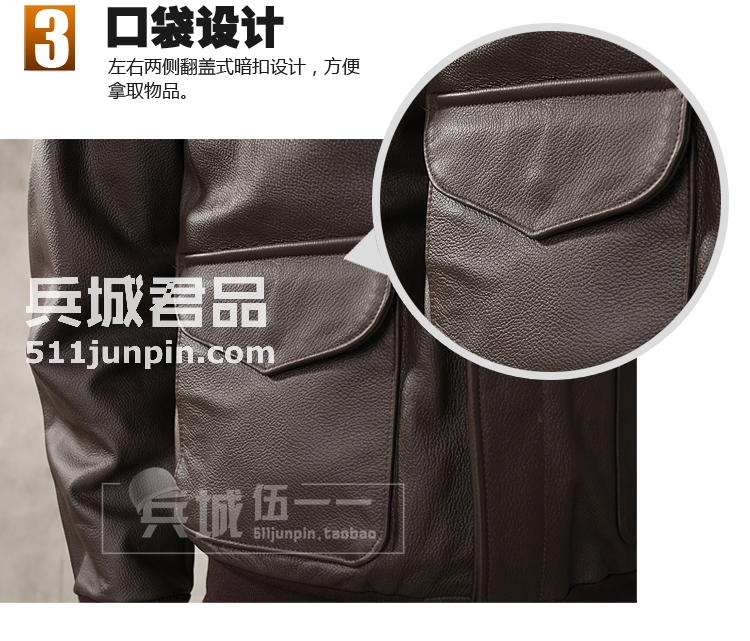 美国正品cockpit A2飞行员服 时尚机车皮衣羊皮夹克飞行夹克
