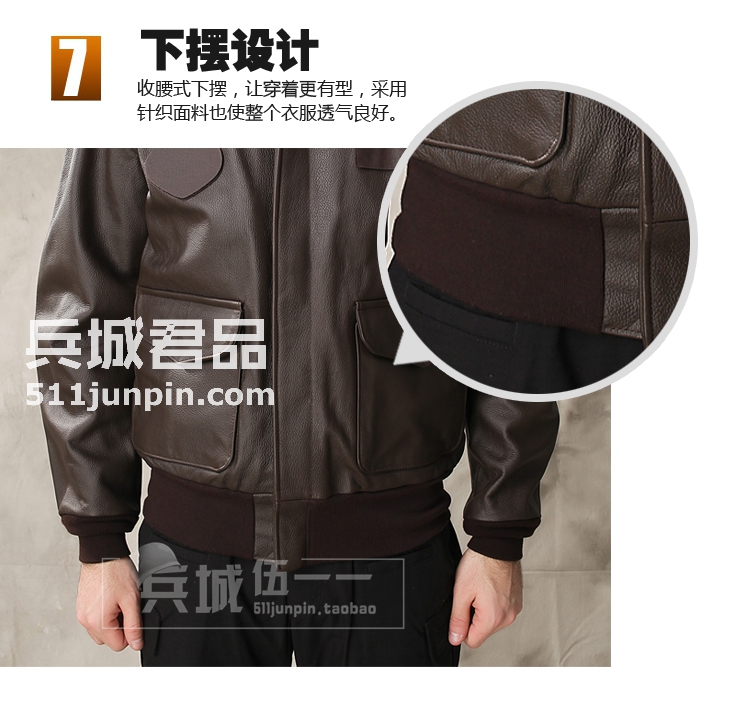 美国正品cockpit A2飞行员服 时尚机车皮衣羊皮夹克飞行夹克