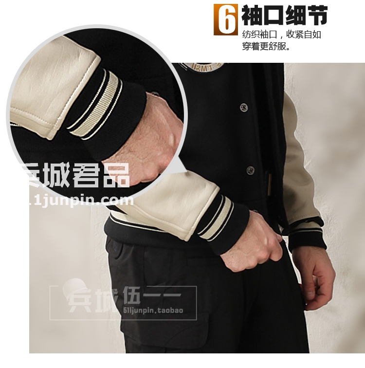 美国原产COCKPIT官方授权正品 壮志凌云海军棒球夹克 羊毛/皮夹克