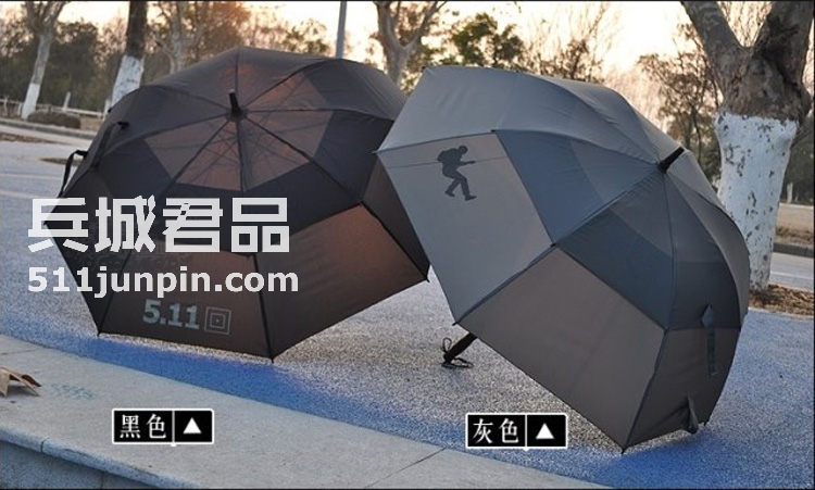 美国5.11-50069 钛灰色双层超大遮阳雨伞