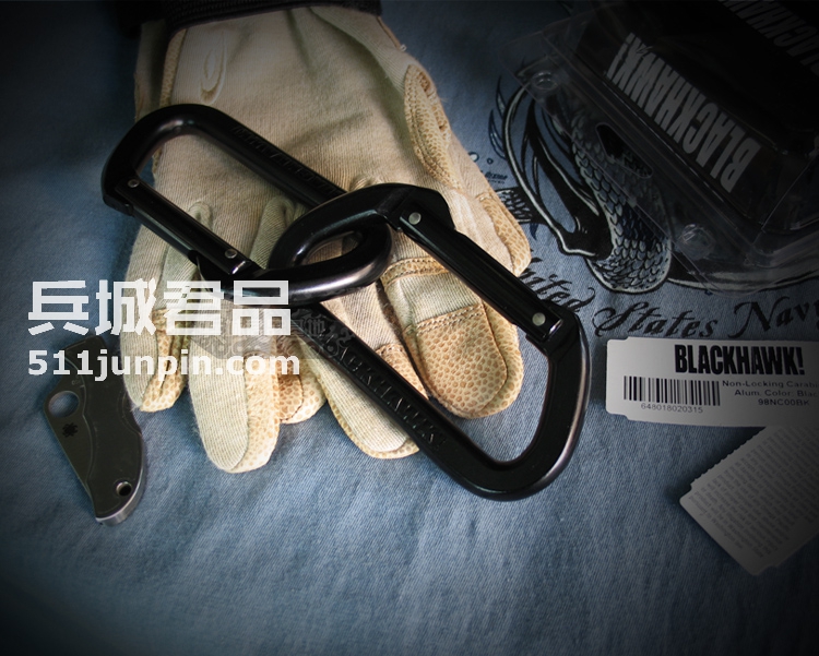 美国黑鹰BlackHawk 美军专用安全扣 98NC00BK 外挂钩 户外登山扣