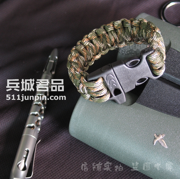 兵城多功能伞绳手链男女通用户外求生哨个性礼物多用途装备救生绳