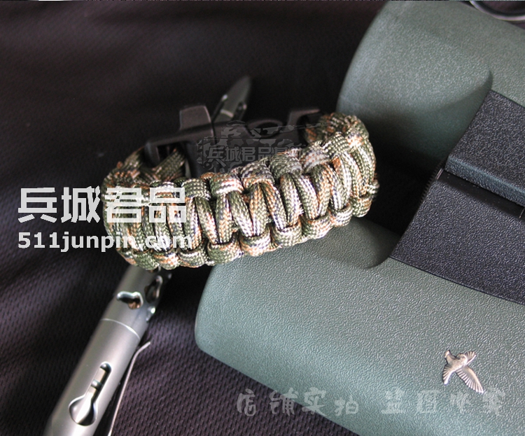 兵城多功能伞绳手链男女通用户外求生哨个性礼物多用途装备救生绳