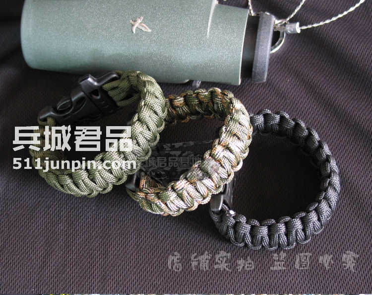 兵城多功能伞绳手链男女通用户外求生哨个性礼物多用途装备救生绳