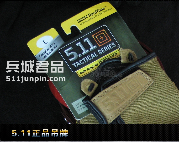 正品 美国5.11男士战术舒适硬壳手套 511全指山羊皮手套新品59354