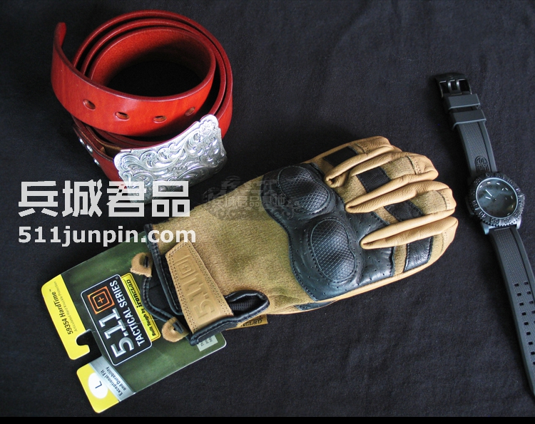 正品 美国5.11男士战术舒适硬壳手套 511全指山羊皮手套新品59354