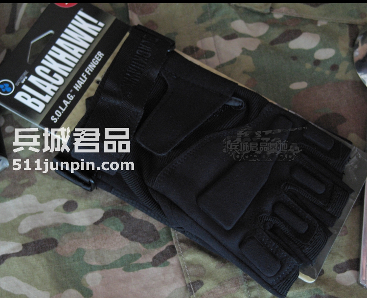 正品blackhawk黑鹰轻突击半指手套 男士战术手套 作战手套 8068