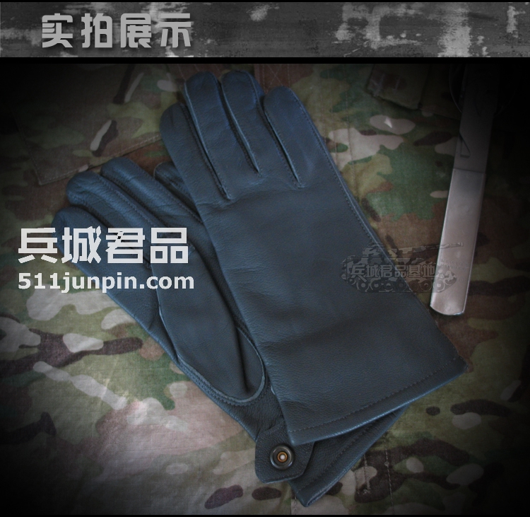正品德军灰色军版 山羊皮手套 德国战术手套 军迷户外手套