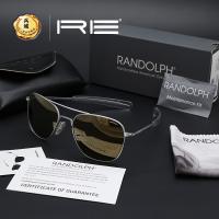 正 美国RANDOLPH 蓝道夫 太阳镜/军版飞行员眼镜 银色镀膜镜