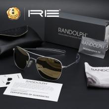 正 美国RANDOLPH 蓝道夫 太阳镜/军版飞行员眼镜 银色镀膜镜