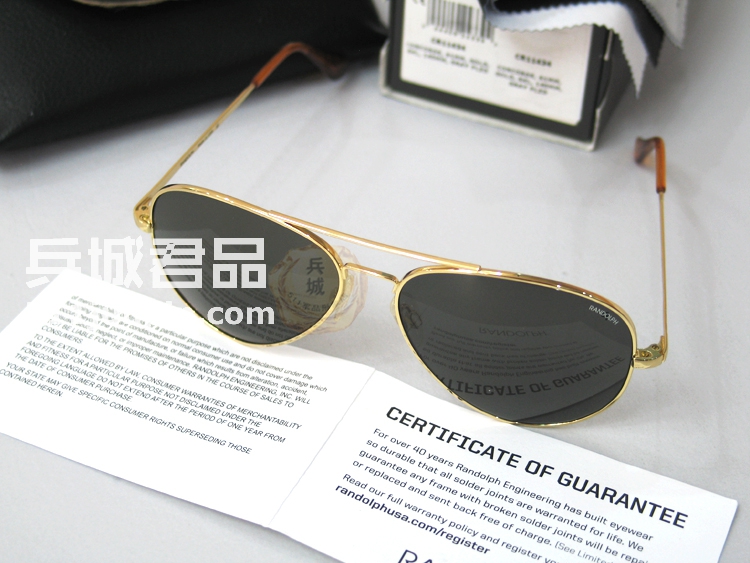 正品美国 Randolph兰道夫 协和机系列雷朋款 弯臂偏光镜 AGX镜片