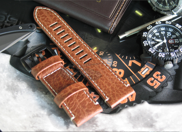 Luminox/雷美诺时 原装正品 18系列19系列黑色真皮户外运动表带