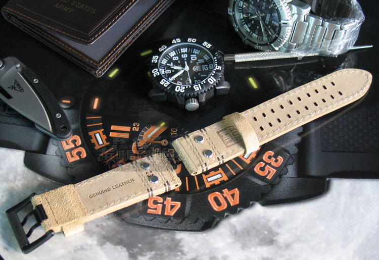 Luminox/雷美诺时 原装正品 1925真皮表带 户外运动表带