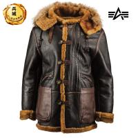 美国正品 阿尔法 ALPHA B-7皮毛一体大衣 空军皮衣 限量版