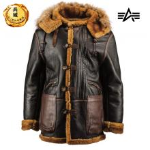 美国正品 阿尔法 ALPHA B-7皮毛一体大衣 空军皮衣 限量版