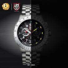 正品Luminox雷美诺时F-22猛禽战机飞行员全钛计时夜光军表9241.M