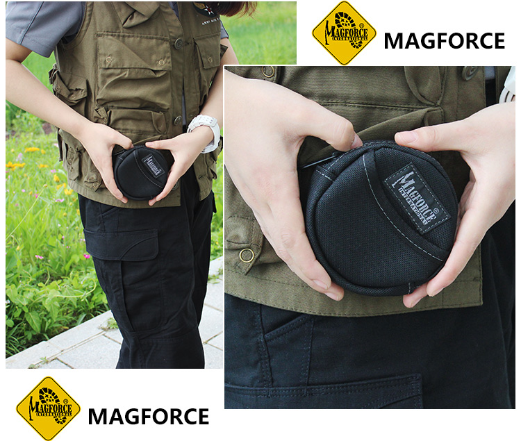正品麦格霍斯magforce台湾马盖先1813迷你圆型杂物包腰挂腰挂钱包