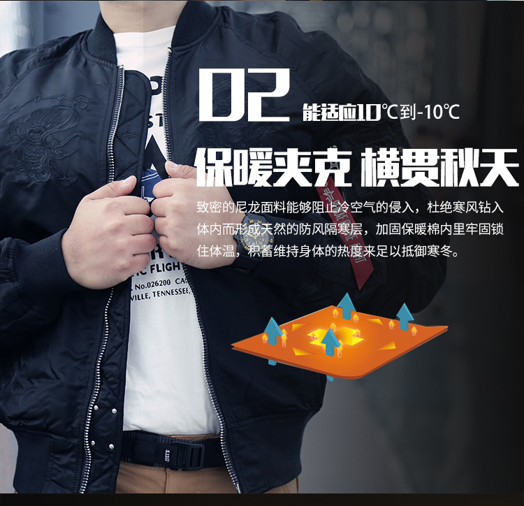 美国阿尔法Alpha男士外套MA-1刺绣帝王雄鹰纪念版MA1户外飞行夹克