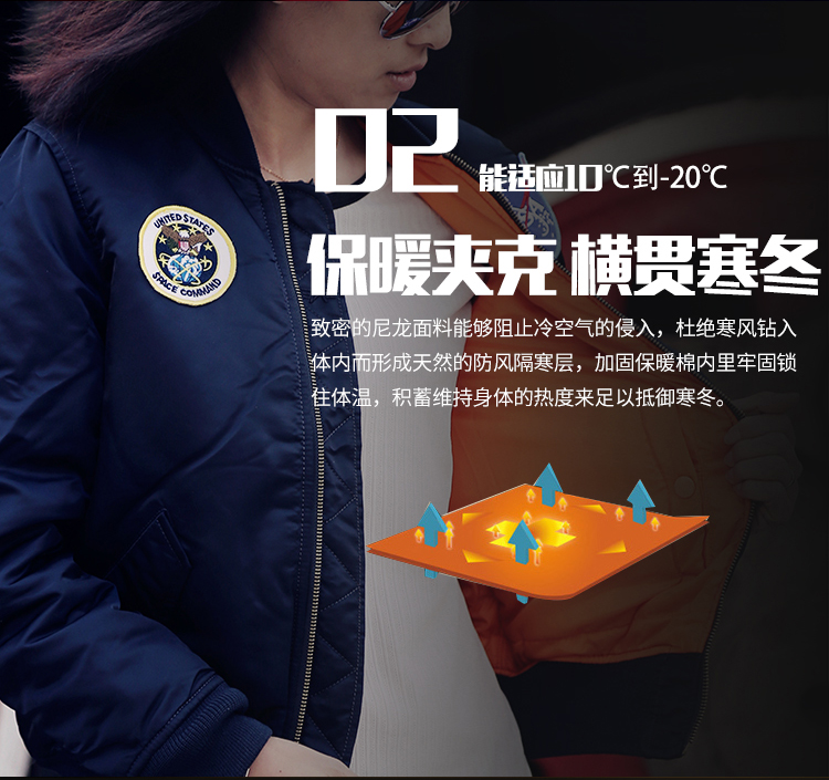 美国阿尔法MA-1亲子装系列飞行夹克棉服外套儿童装棉衣男女款