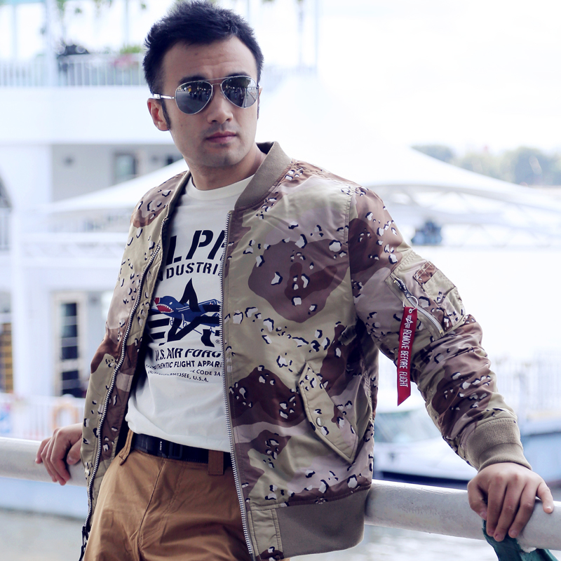 ALPHA INDUSTRIES 美国alpha男户外飞行夹克MA1修身版短款六色迷彩