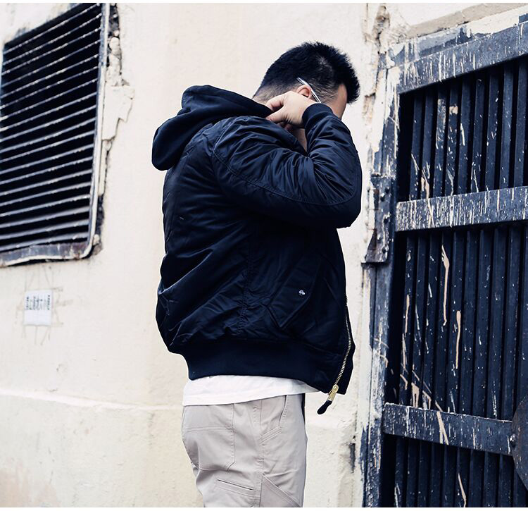 ALPHA INDUSTRIES 阿尔f法alpha卫衣连帽款夹克收腰防泼水ma1夹克外套