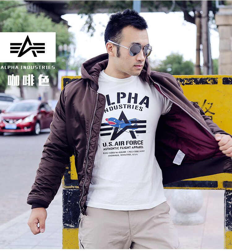 ALPHA INDUSTRIES 阿尔f法alpha卫衣连帽款夹克收腰防泼水ma1夹克外套