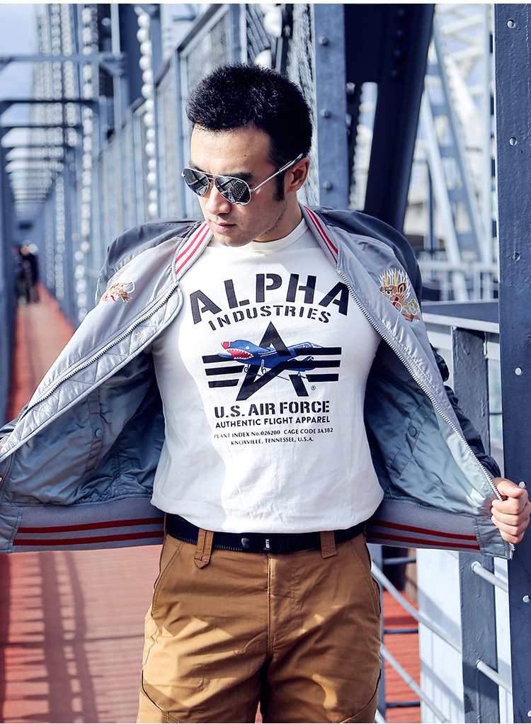ALPHA INDUSTRIES alpha阿尔f法纪念龙腾MA1飞行夹克春季薄款双面外套