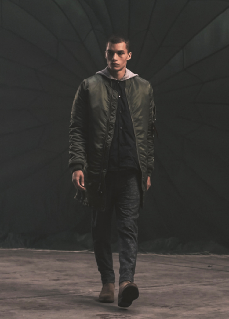 ALPHA INDUSTRIES 美国alpha阿尔f法加长版MA1飞行夹克春季薄款风衣