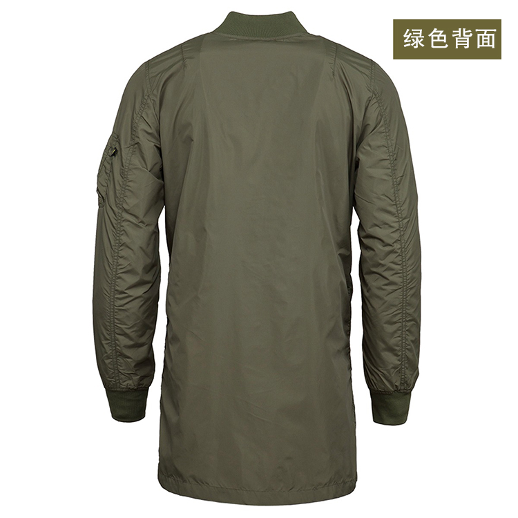 ALPHA INDUSTRIES 美国alpha阿尔f法加长版MA1飞行夹克春季薄款风衣