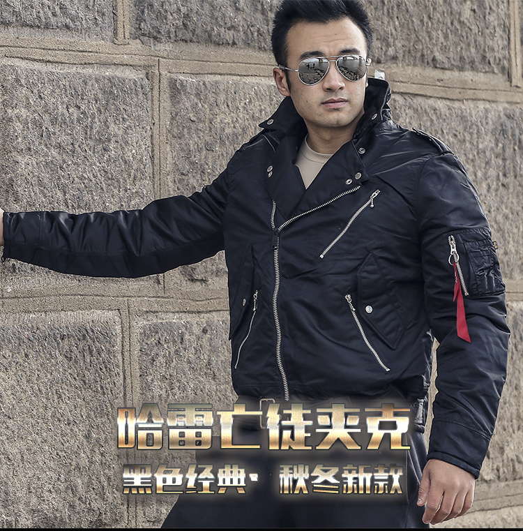 ALPHA INDUSTRIES 美国阿尔法工业alpha常规翻领机车收腰短款ma1飞行夹克