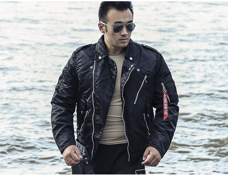ALPHA INDUSTRIES 美国阿尔法工业alpha常规翻领机车收腰短款ma1飞行夹克